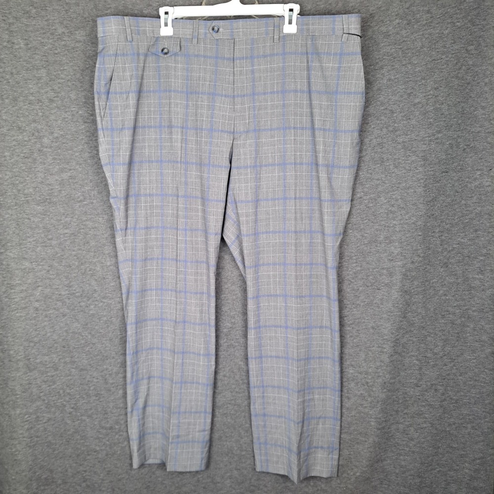 Tayion Collection Men's Gray Classic-Fit Relaxed Plaid Suit Pants Size 44W* 30L